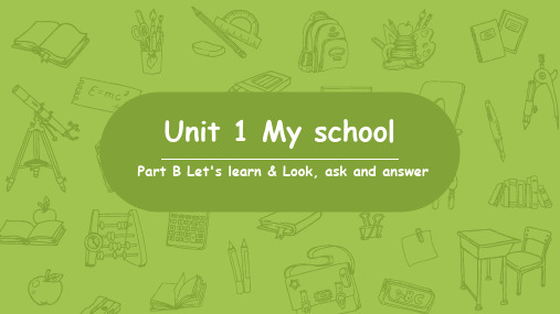 Unit 1 Part B Let's learn(课件)-四年级英语下学期(人教PEP版)