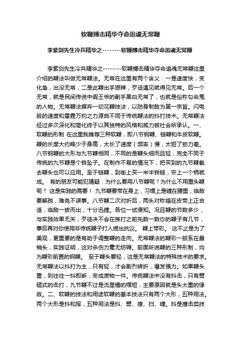 软鞭搏击精华夺命追魂无常鞭