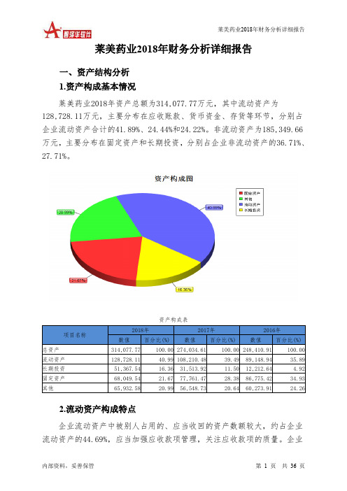 莱美药业2018年财务分析详细报告-智泽华