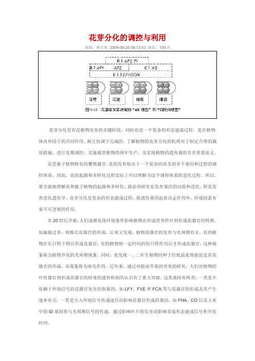 花芽分化的调控与利用