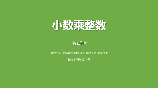 《小数乘法和除法——小数乘整数》数学教学PPT课件(4篇)