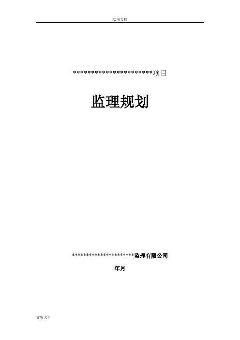 软件开发项目监理规划