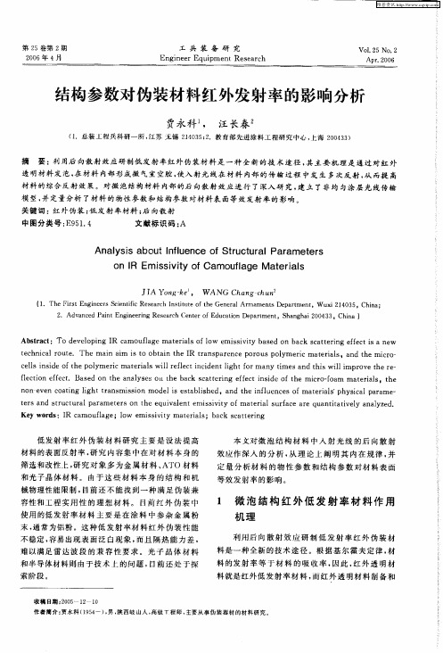 结构参数对伪装材料红外发射率的影响分析