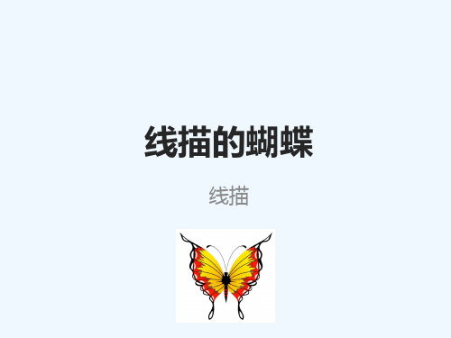 中班-蝴蝶线描—美术课件