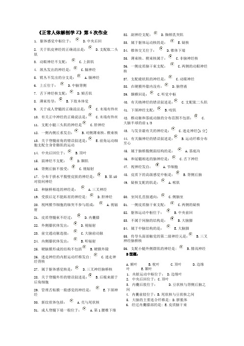 正常人体解剖学Z