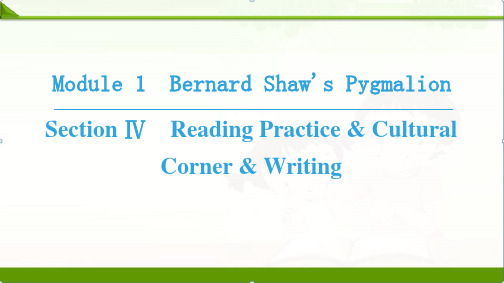 2018-2019学年高中英语外研版选修九课件：Module 1 Section Ⅳ Reading