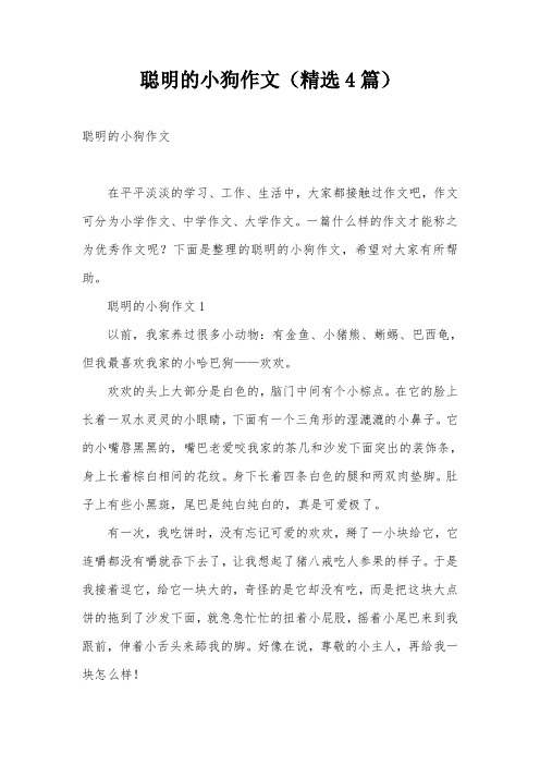 聪明的小狗作文(精选4篇)