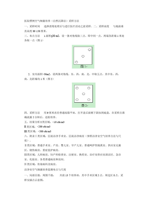 空气培养的采样方法