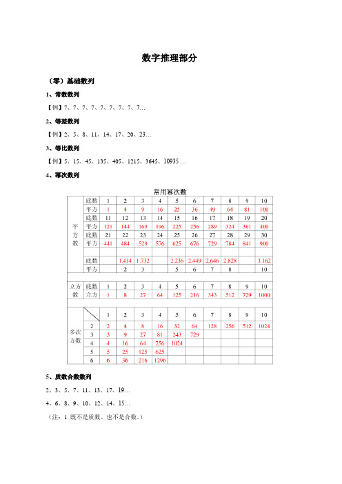 数字推理讲义及答案