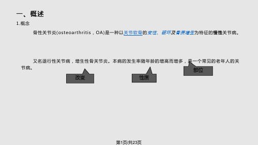 骨性关节炎PPTPPT课件