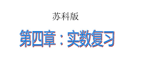 苏科版数学八年级上册实数复习课件