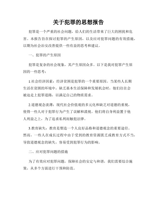 关于犯罪的思想报告