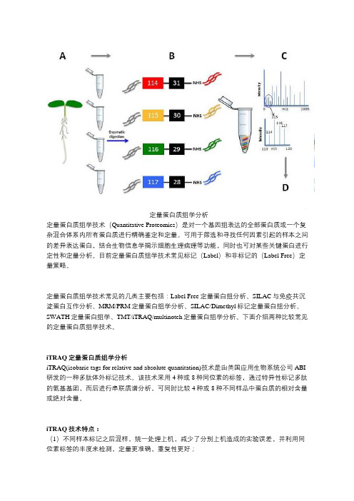 Label-free、iTRAQ定量蛋白质组学技术