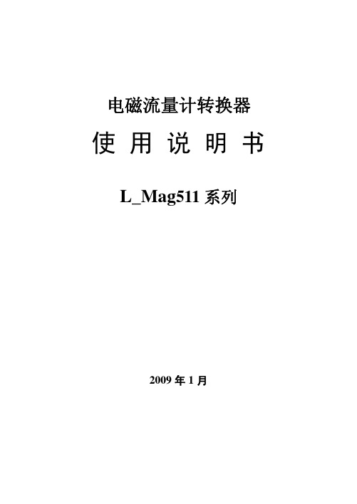 电磁流量转换器L_Mag511中文说明书