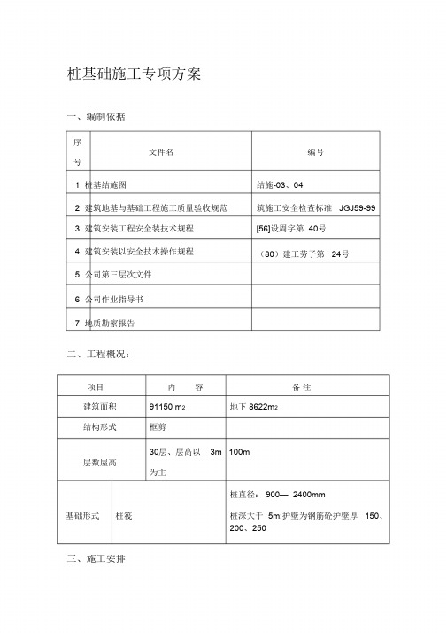 桩基础施工专项方案(完整版)