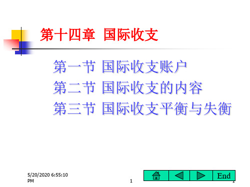 第十四章  国际收支(国际经济学,沈明其).