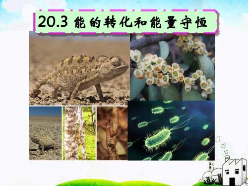 沪科粤教版初中物理九年级下册《第二十章 能源与能量守恒定律 20.3 能的转化与能量守恒》优质课PPT课件_1