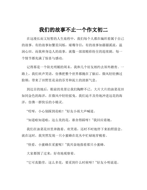 我们的故事不止一个作文初二