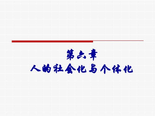 社会学概论新修(精编版第二版)第六章