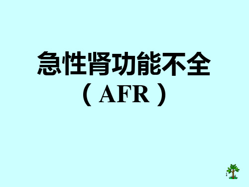 急性肾功能不全(AFR)PPT课件