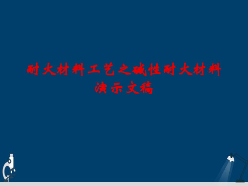 耐火材料工艺之碱性耐火材料演示文稿