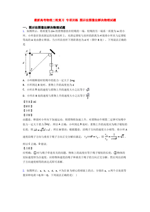 最新高考物理二轮复习 专项训练 图示法图像法解决物理试题