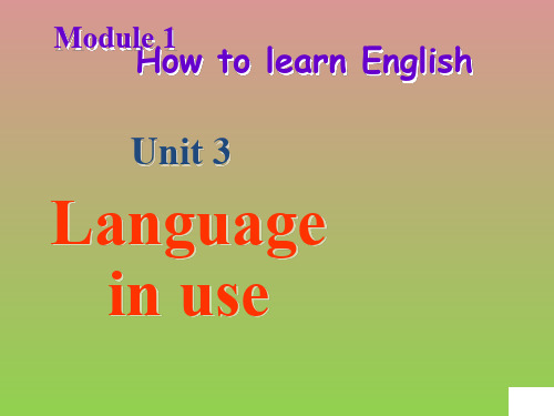 外研版八年级英语上册课件Module1Unit3Languageinuse(共49张PPT)