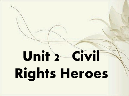 Unit 2 civil rights heros