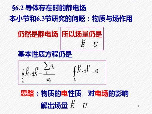 清华大学物理学概论第6章恒定电场和恒定磁场5(导体)