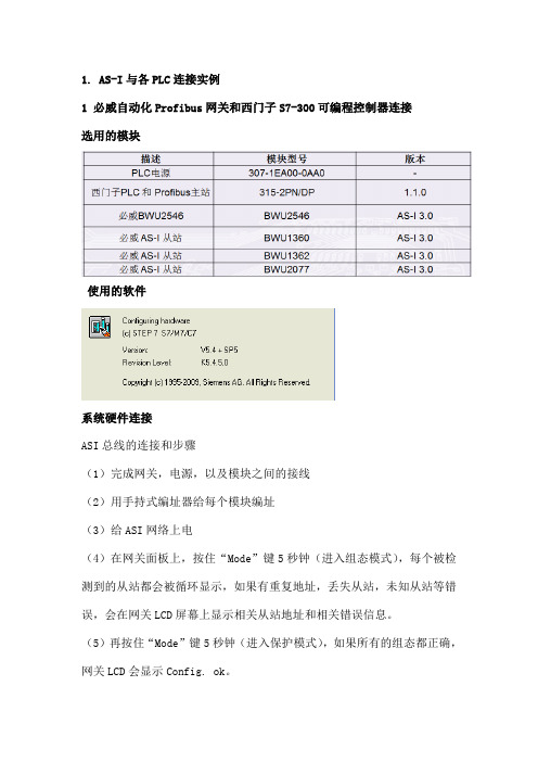 必威自动化Profibus网关配置相关模块到STEP详细地址分配