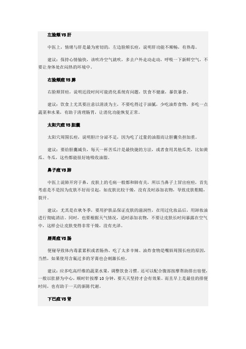 脸上长痘代表身体的哪个原因