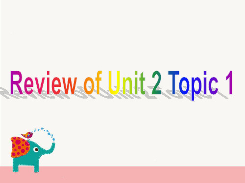 仁爱英语九上总复习Review of Unit 2 Topic 1