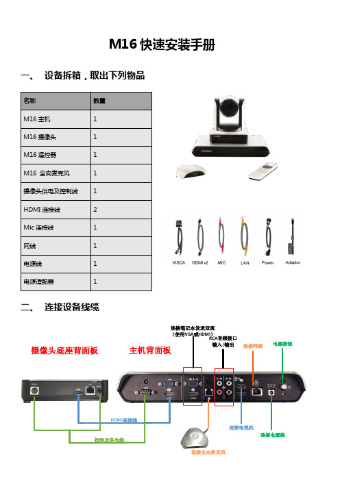 HexMeet M16快速安装手册