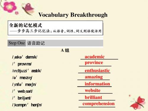 外研版高中英语必修1 Module 1《My First Day at Senior High》(Vocabulary)课件