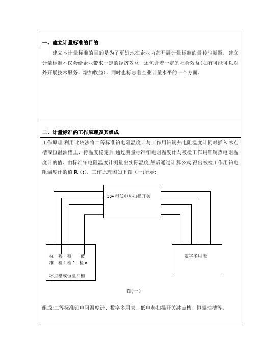 自-二等铂电阻温度计标准装置技术报告 