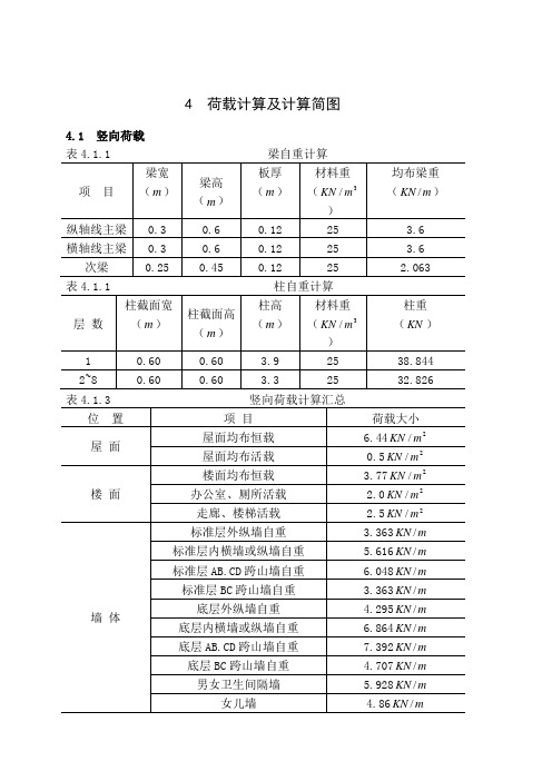 4荷载计算及计算简图共15页