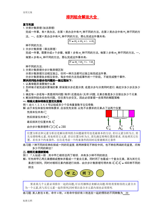 高中数学-排列组合解法大全