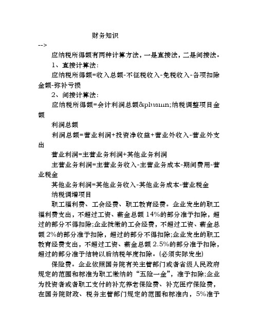 应纳税所得额有两种计算方法