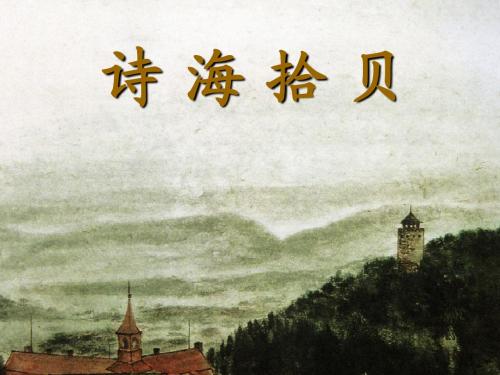 新语文版九年级语文下册《第二单元诗海拾贝》课件(共13张PPT)