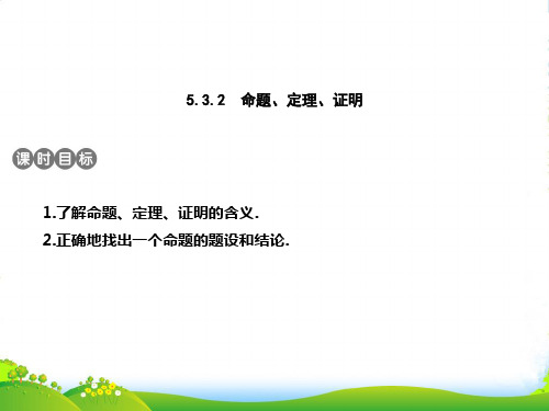 人教版七年级数学下册第五章《命题、定理、证明》精品课件 (3)