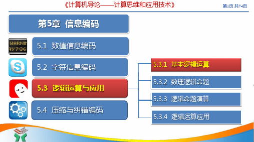 唐良荣《计算机导论-计算思维和应用技术》第5章 信息编码B