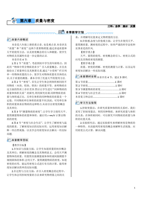 八年级物理上册  第六章 质量与密度 质量