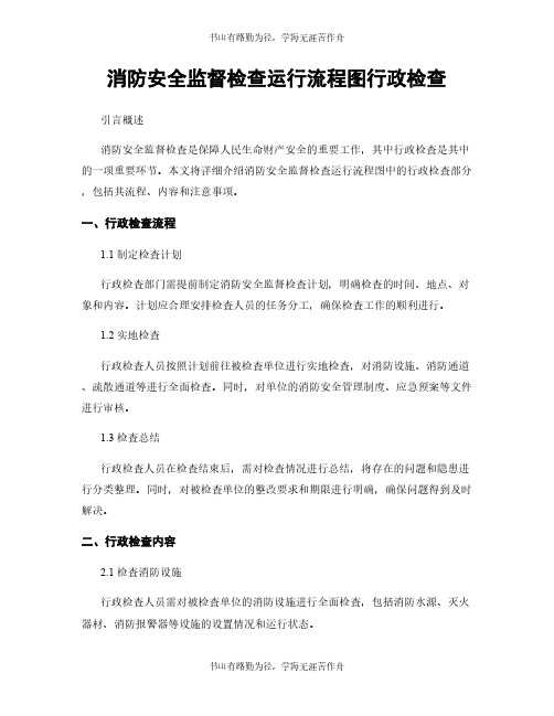 消防安全监督检查运行流程图行政检查