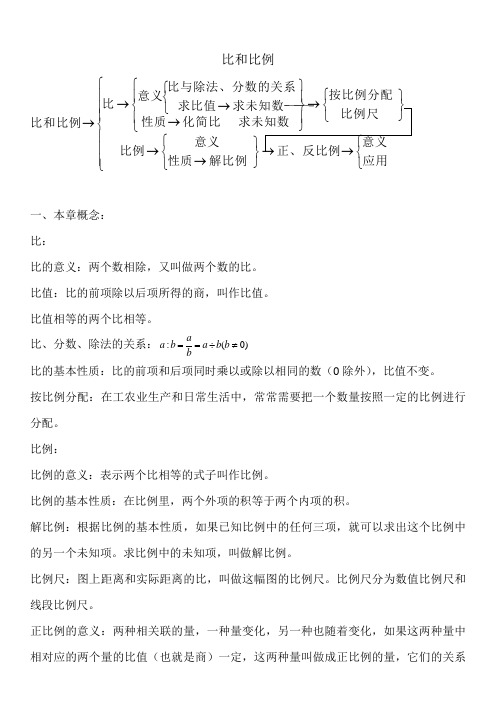 六年级下册数学讲义及试题-小升初总复习资料：比和比例苏教版(含答案)