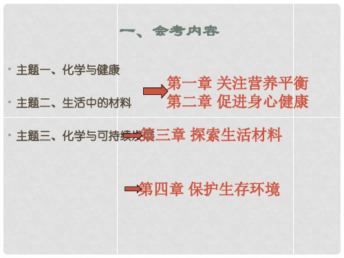 北京市西城区重点高中高中化学会考复习《化学与生活》课件