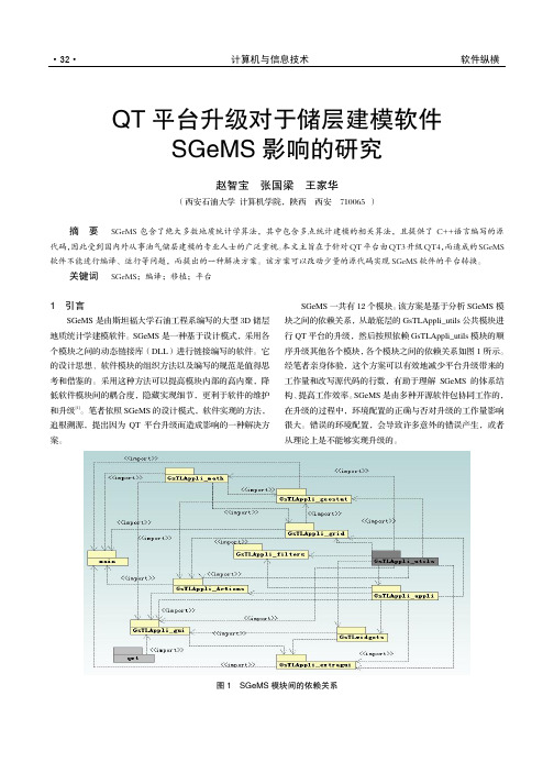 QT平台升级对于储层建模软件SGeMS影响的研究