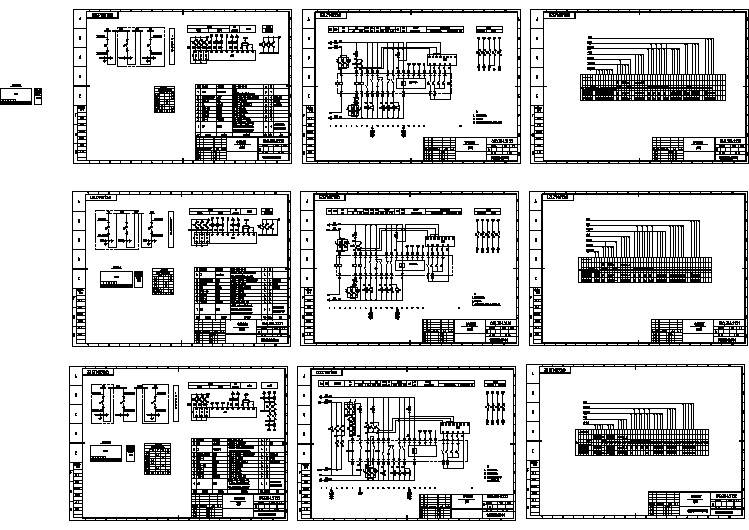 非常详细的电气设计原理图CAD图(共9张)
