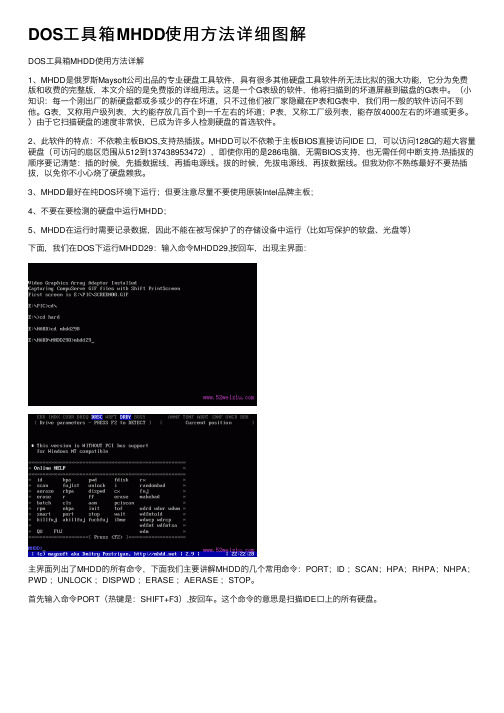 DOS工具箱MHDD使用方法详细图解