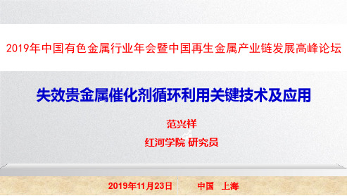 新能源绿色能源-10-范兴祥-失效贵金属催化剂循环利用关键技术应用研究