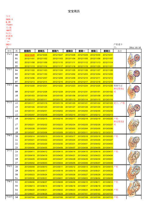 预产期计算及孕期保养手册